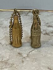 2 Vintage Coca Cola Gold Bottle Key Chains 2