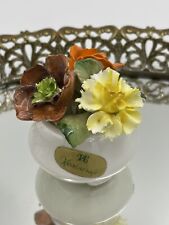 Vintage Healacraft Fine Bone China Flower Pot Bouquet Blooms Figurine England picture