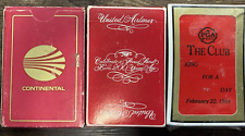 Vintage Continental & United Airlines Playing Cards Red & Gold Meatball Logo picture