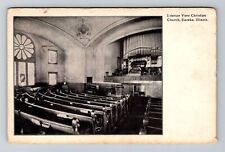 Eureka , IL-Illinois, Interior View Christian Church Antique, Vintage Postcard picture