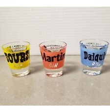 MCM Vintage Set Of 3 Cocktail Recipe Shot Glasses picture