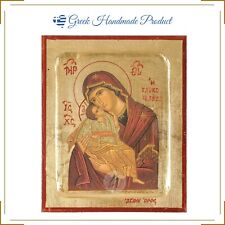 Sweet Kissing Virgin Mary to Baby Jesus-Panagia Glykofilousa Greek Orthodox Icon picture