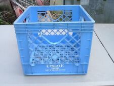 Upstate Farms Blue Plastic Milk Crate Vintage picture