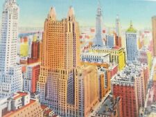 C 1940 Midtown Skyscrapers & Park Avenue Looking South New York City NY Postcard picture