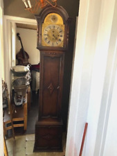 7ft Brass Face 1920s 5 Tube Oak English Grandfather Clock picture