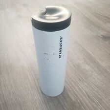 Starbucks 2015 16oz Metallic White Stainless Steel Travel Tumbler Coffee Mug Cup picture