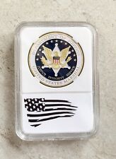 DOJ Department of Justice United States Marshal Agent Challenge Coin & Nice Case picture