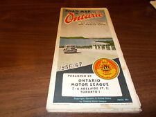 1956/57 Ontario Province-issued Vintage Road Map picture