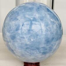 2640g Natural Blue Celestite Crystal Sphere Ball Healing Madagascar picture