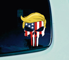 Skull Punisher Trump America Vinyl Car Window Political Sticker picture