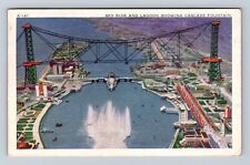 Chicago IL-Illinois A Century Of Progress Sky Ride Lagoon Vintage c1934 Postcard picture