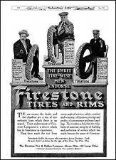 1914 Car dealers owners driver Firestone Tires & Rims vintage photo print ad L84 picture