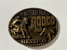 Vintage 1978 National Finals Rodeo Hesston Belt Buckle picture