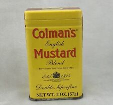 Vintage Colman's Sealed  2. OZ.  57 Grams Mustard Tin Made in England picture