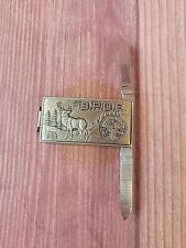 RARE ~~  BPOE ELKS Pewter Money Clip and pocket knife picture