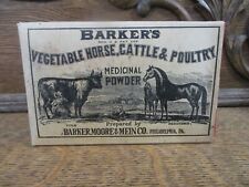Vintage  Barker's Horse & Cattle Medical Powder picture
