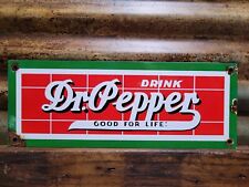 VINTAGE DR PEPPER PORCELAIN SIGN SODA BEVERAGE ADVERTISING DRINK FOOD STORE POP picture