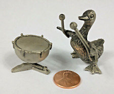 Hudson Pewter Strike Up The Band Goose And Drum Miniature Figurine picture