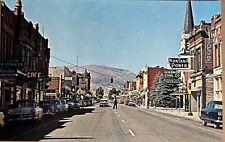 Anaconda Montana Main Street Postcard c1960 picture