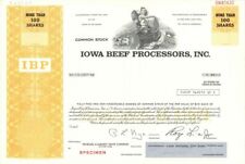 Iowa Beef Processors, Inc. - Specimen Stock Certificate - Specimen Stocks & Bond picture