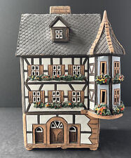 Vintage LITHUANIAN Handmade Clay Pottery Candle Light House - Amazing Conditions picture