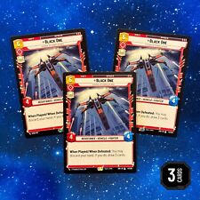PLAYSET x3 Black One Scourge Of Starkiller Base #147 Star Wars Unlimited SWU SOR picture
