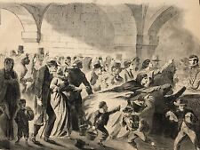 Newspaper Civil War Harper's Weekly Starving People New Orleans 1862 Engraving picture