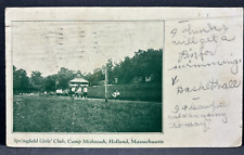 Postcard Springfield Girl's Club Camp Misnoah Holland Mass. picture