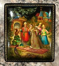 Authentic Fedoskino Russian Hand Painted Lacquer Box “The Magic Squirrel” picture