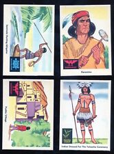 Lot of 4) 1959 Fleer Indian trading cards.  picture