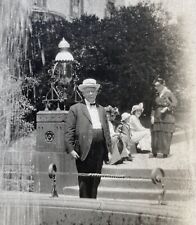 Maryland Baltimore 1912 Well Dressed People by a Water Fountain Antique Photo picture