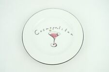Pottery Barn Cosmopolitan Martini Cocktail Plate Dishwasher Safe 7-3/4