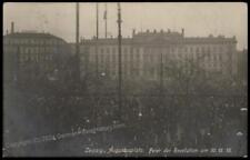 Germany 1918 Revolution RPPC Leipzig  Augustusplatz Demonstration 61418 picture