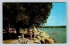 Canandaigua NY-New York, Swimming at Kershaw Park, Antique Vintage Postcard picture