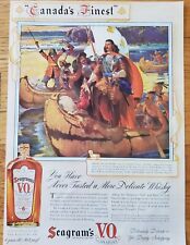 1939 Seagrams VO Blended Canadian Whisky Sieur De La Salle Vintage Print Ad picture