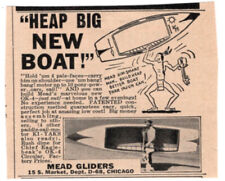 MEAD GLIDERS OK-4 Boat 1938 Vintage Print Ad Original Man Cave Garage Decor picture