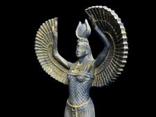 UNIQUE ANTIQUE ANCIENT EGYPTIAN Statue Big Goddess Isis Good Health Handmade picture