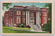 Postcard Central Baptist Church, Johnson City, Tennessee Vintage picture