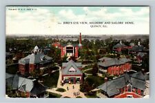 Quincy IL, Bird's Eye Soldiers And Sailors Home Illinois c1908 Vintage Postcard picture