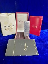 Cartier Lighter Silver Pentagon Super Mint Condition Working 1 Year Warranty Box picture