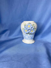 Vintage Hermitage Decorative Collectible Daisy Blue Friendship Vase 4 Inch picture