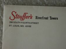 Stouffer's Riverfront Hotel St Louis Letterhead Envelope Unused picture