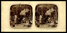 Scene of a Gypsy Camp, circa 1870, Day/Night Stereo (French Tissue) Print picture