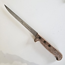 Vintage Frosts Mora Sweden Fishing Fillet Knife 7 inch Blade Wood Handle picture