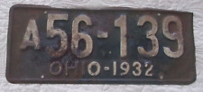 Vintage GOOD 1932 'DEPRESSION ERA' OHIO License Plate picture