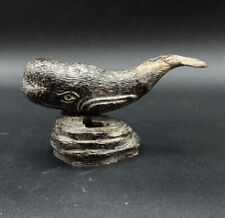 Signed Barry Stein Hand Carved Horn Whale Figure 1996 Sculpture picture