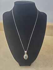 Native Royston Turquoise & Sterling Pendant by Bennie Ration - Silver Chain picture