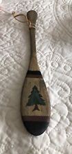 Vintage Wooden Christmas Boat Oar Ornament picture