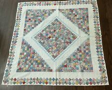 86” X 85” Vintage American Elevated Postage Stamp Quilt picture