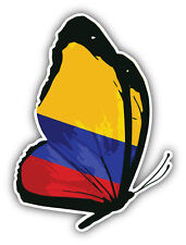 Colombia Flag Butterfly Car Bumper Sticker Decal 4'' x 5'' picture